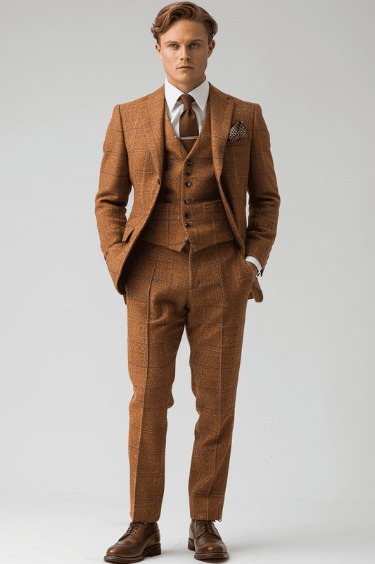 Honey Wool Graduation Suit — Custom Made to Measure