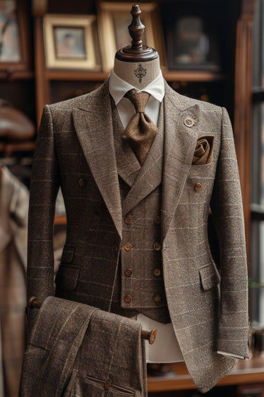 Beige Wool Suit — Custom Made to Measure