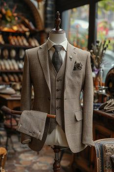 Beige Cotton Suit — Custom Made to Measure