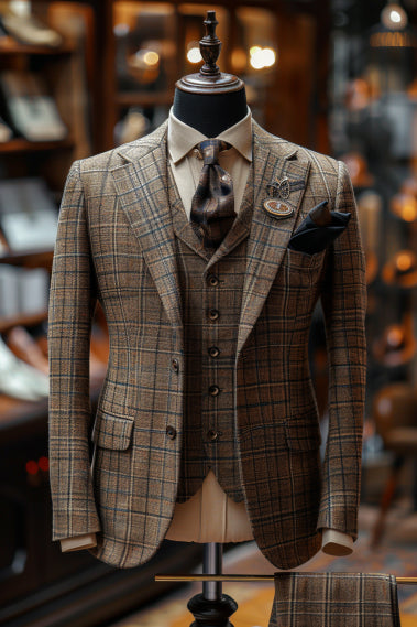 Brown Cotton Suit — Custom Made to Measure