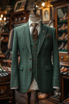 Teal Cotton Suit — Custom Made to Measure