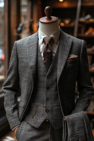 Gray Wool Suit — Custom Made to Measure