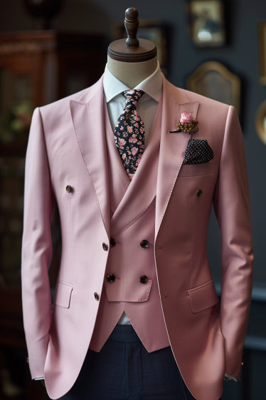 Baby Pink Wool Suit — Custom Made to Measure