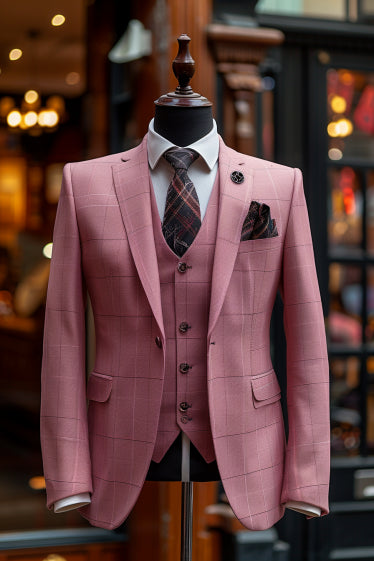 Pink Wool Suit — Custom Made to Measure