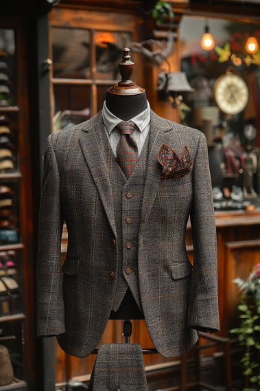 Gray Cotton Suit — Custom Made to Measure