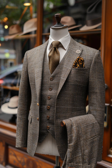 Gray Cotton Suit — Custom Made to Measure