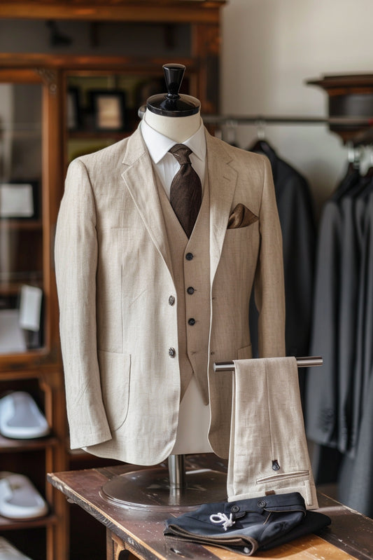 Off-White Linen Suit – Custom Made & Made to Measure