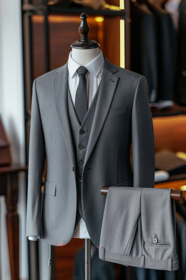 Light Grey Suit – Custom Made & Made to Measure