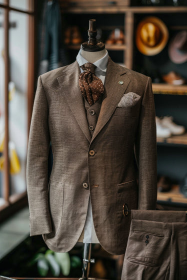 Brown Linen Suit – Custom Made & Made to Measure