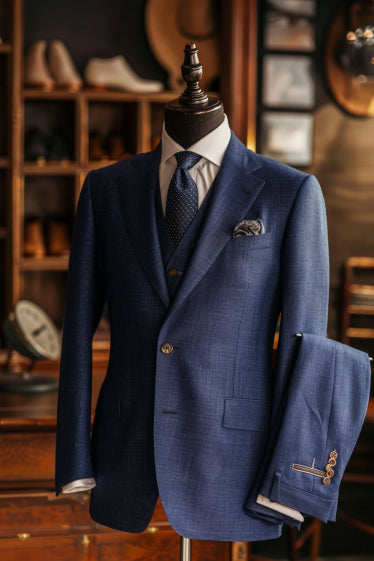 Blue Linen Suit – Custom Made & Made to Measure
