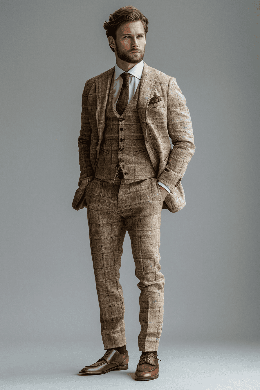 Ivory Linen Graduation Suit — Custom Made to Measure