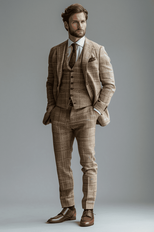 Ivory Linen Graduation Suit — Custom Made to Measure