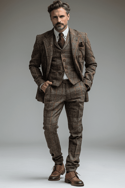 Khaki Flannel Suit — Custom Made to Measure