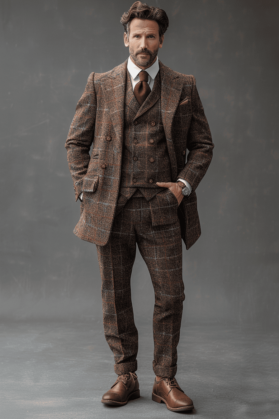 Khaki Flannel Suit — Custom Made to Measure