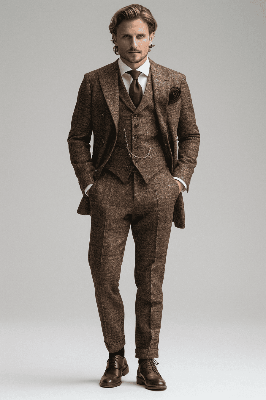 Khaki Cashmere Blend Suit — Custom Made to Measure