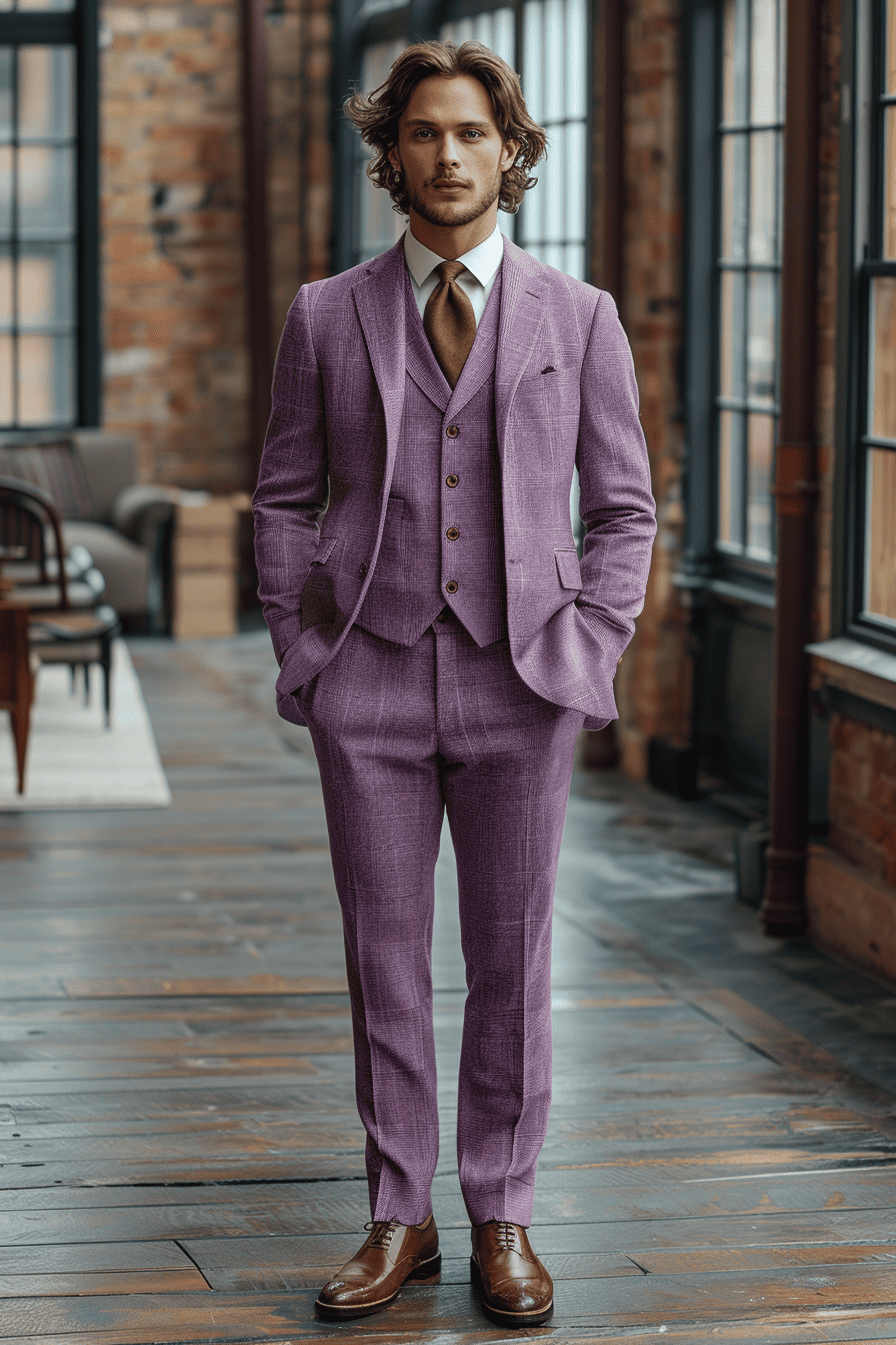 Lavender Cashmere Blend Suit — Custom Made to Measure