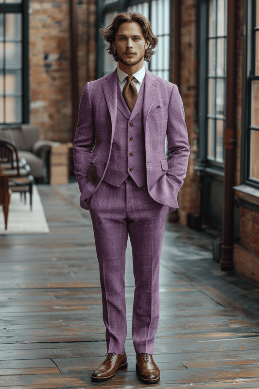Lavender Cashmere Blend Suit — Custom Made to Measure