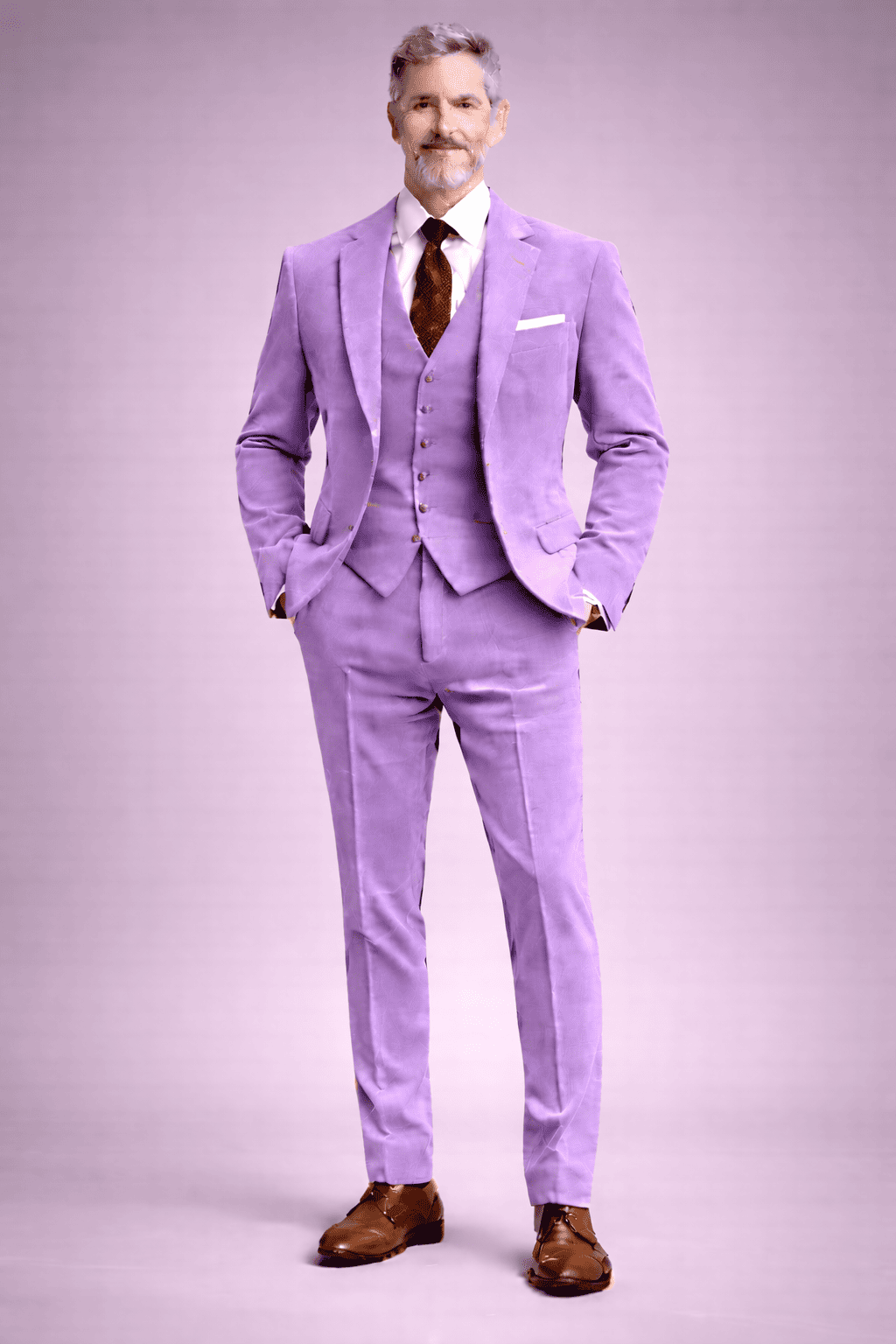 Lavender Linen Father of the Bride Suit — Custom Made