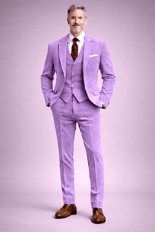 Lavender Linen Father of the Bride Suit — Custom Made