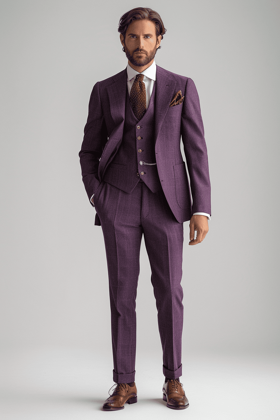 Lavender Linen Graduation Suit — Custom Made to Measure