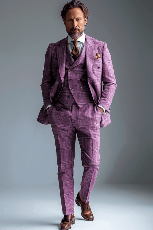Lavender Silk Blend Father of the Bride Suit — Custom Made