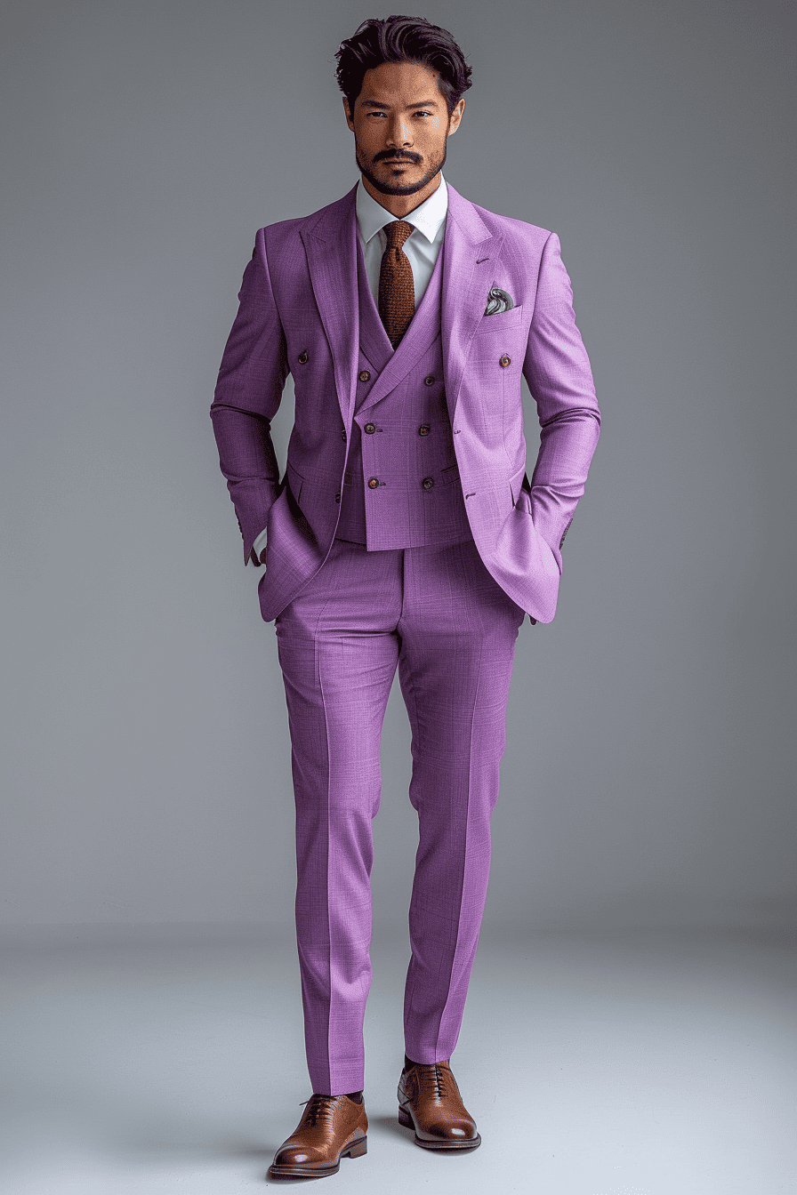 Lavender Wool Graduation Suit — Custom Made to Measure