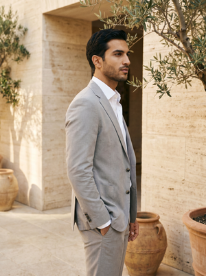 Light Gray Cotton Suit — Custom Made to Measure — 2