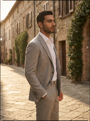 Light Gray Wool Suit — Custom Made to Measure — 2