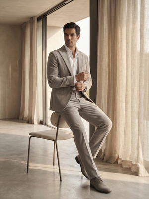 Light Grey Velvet Suit — Custom Made to Measure — 3