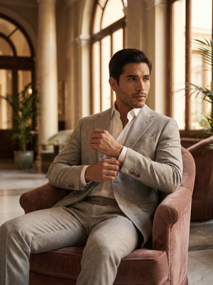 Light Grey Wool Suit — Custom Made to Measure — 3
