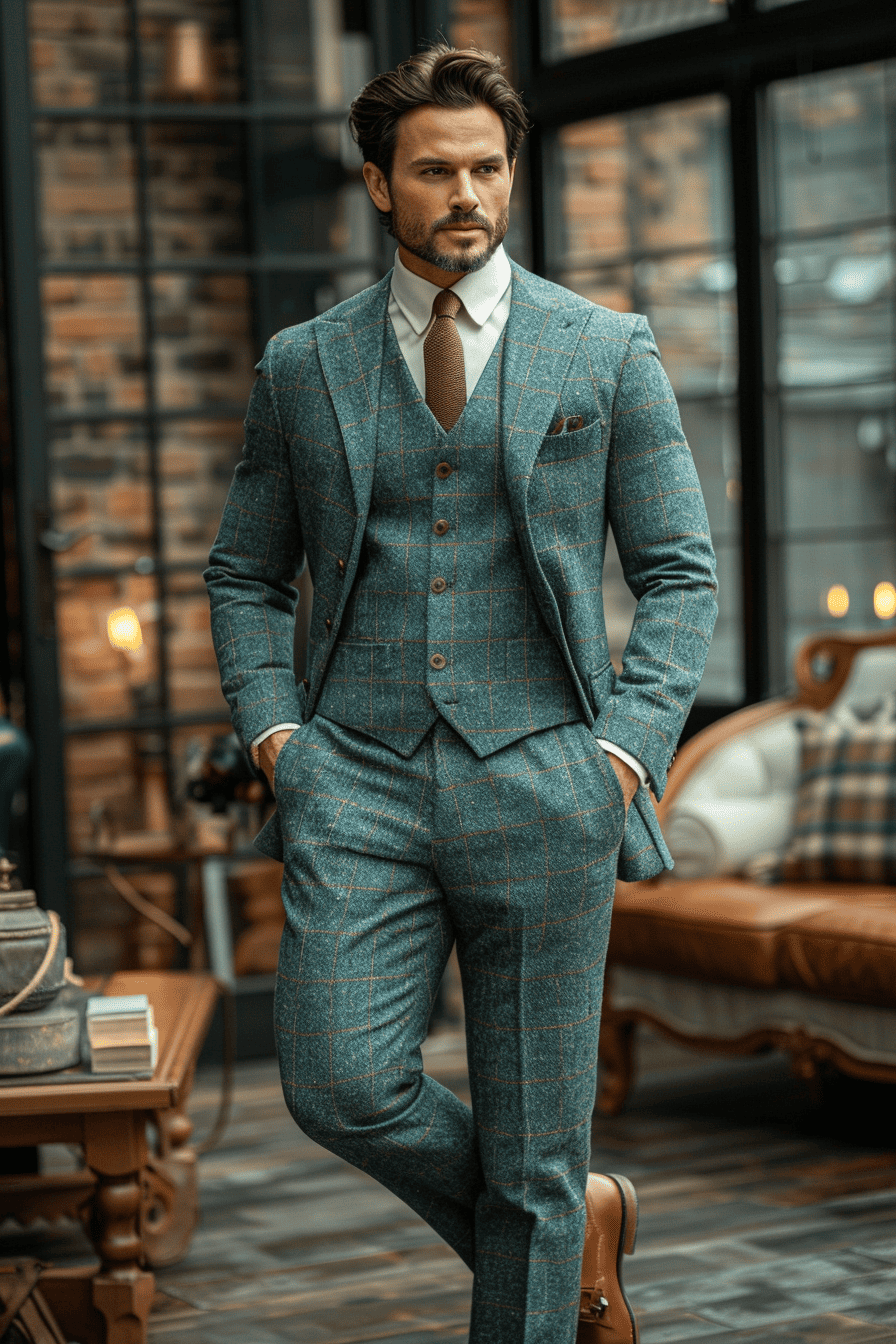 Light Blue Flannel Suit — Custom Made to Measure