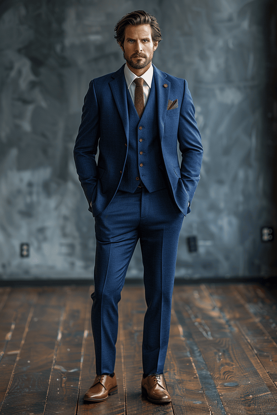 Light Gray Cotton Father of the Bride Suit — Custom Made to Measure