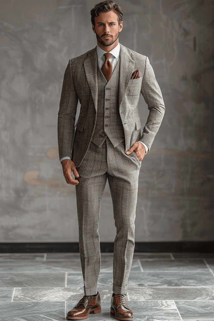 Light Gray Cotton Graduation Suit — Custom Made to Measure