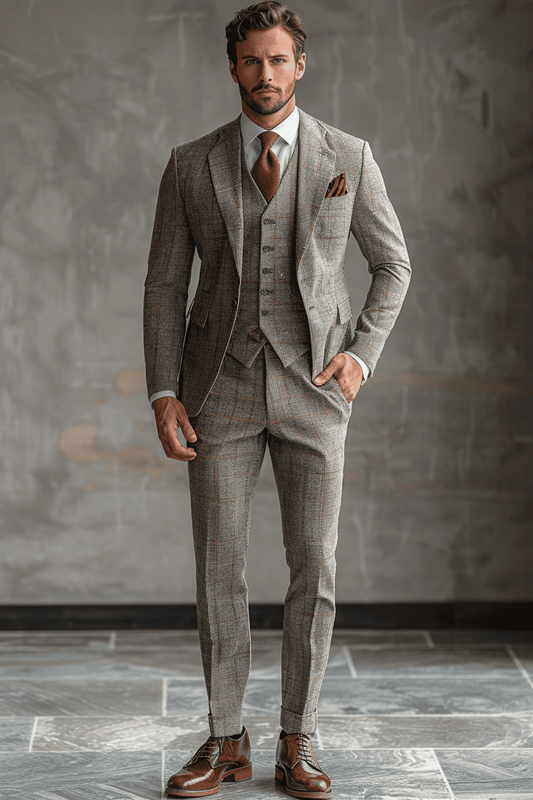 Light Gray Cotton Graduation Suit — Custom Made to Measure