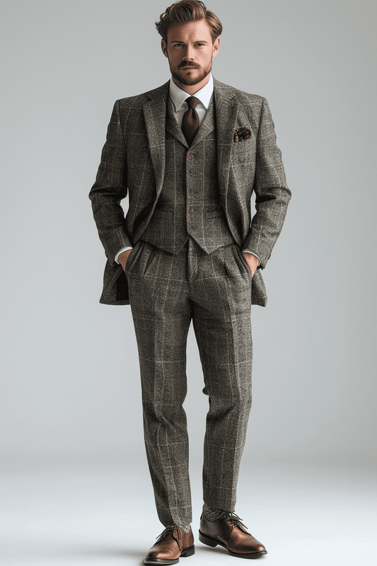 Light Gray Flannel Suit — Custom Made to Measure