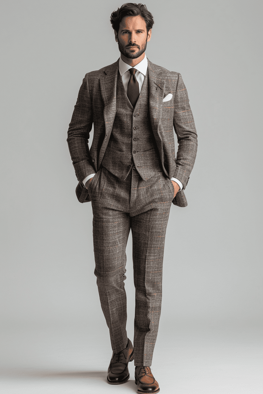 Light Gray Silk Blend Father of the Bride Suit — Custom Made to Measure