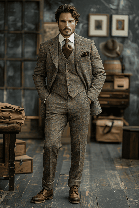 Light Gray Velvet Graduation Suit — Custom Made to Measure