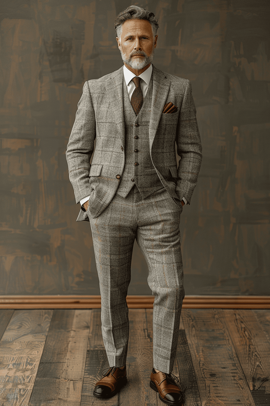 Light Grey Cotton Father of the Bride Suit — Custom Made to Measure