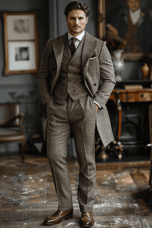 Light Grey Flannel Suit — Custom Made to Measure