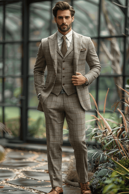 Light Grey Linen Graduation Suit — Custom Made to Measure