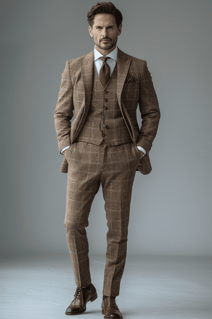 Light Grey Wool Cocktail Party Suit — Custom Made to Measure