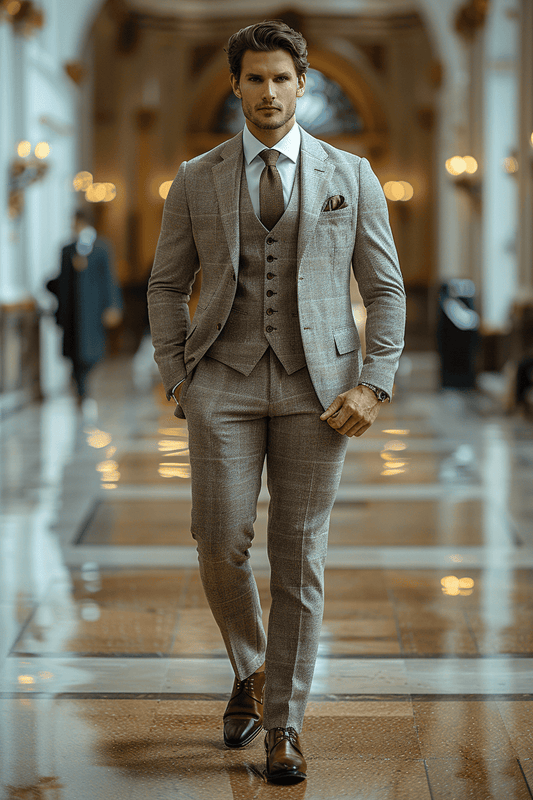 Light Grey Wool Graduation Suit — Custom Made to Measure