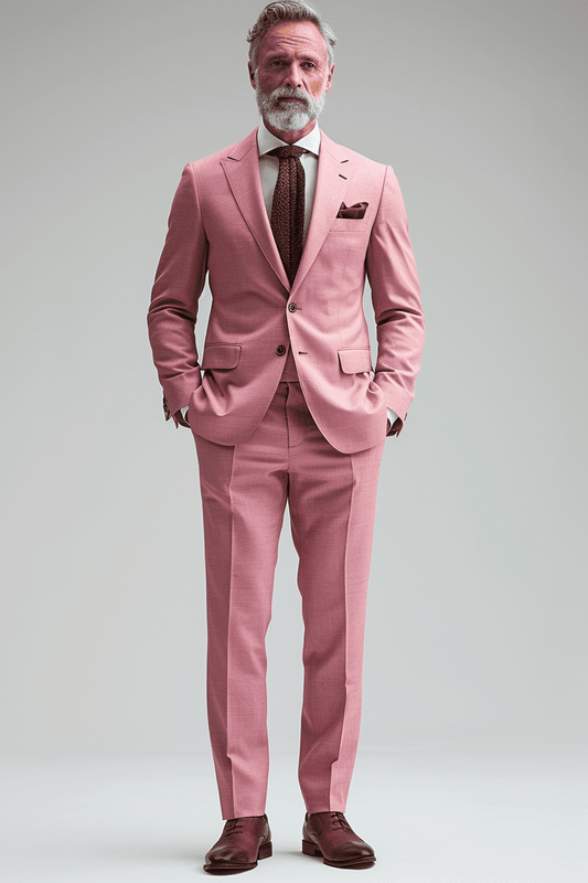 Light Pink Cashmere Blend Suit — Custom Made to Measure