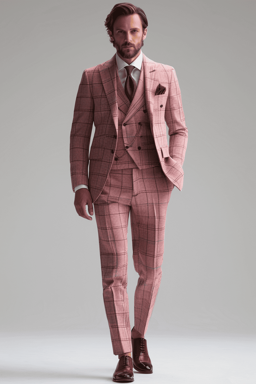 Light Pink Wool Graduation Suit — Custom Made to Measure