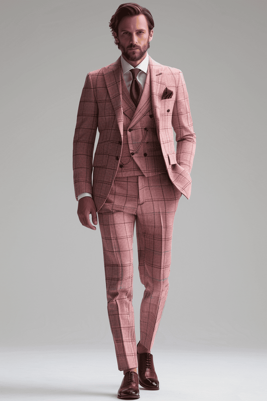 Light Pink Wool Graduation Suit — Custom Made to Measure