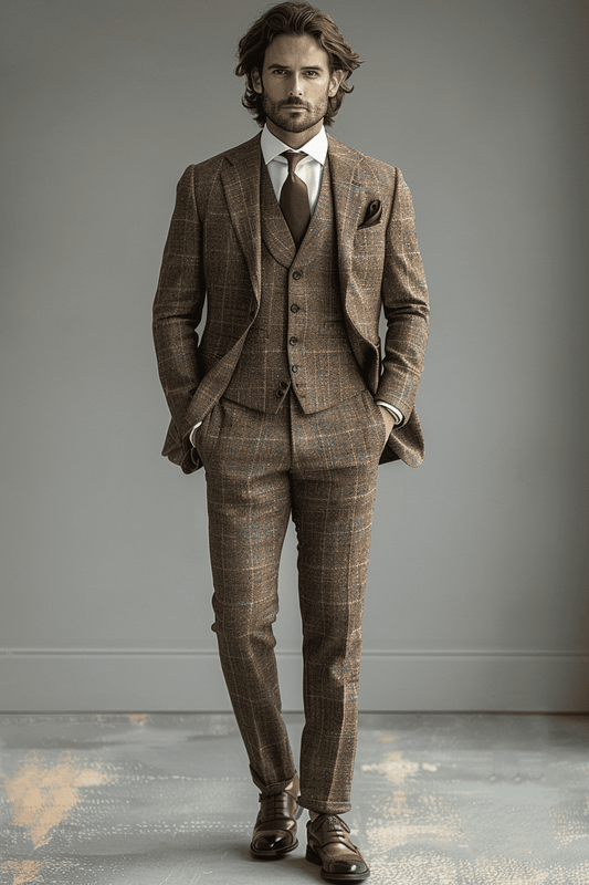 Light Taupe Cotton Graduation Suit — Custom Made to Measure