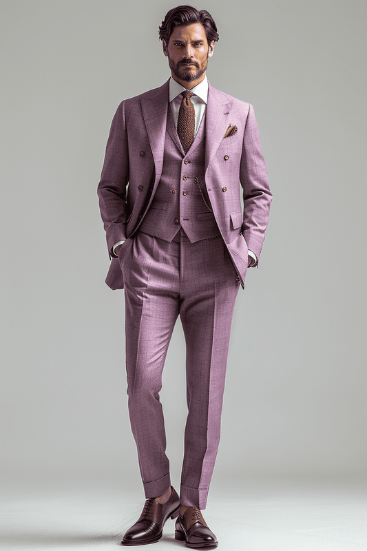 Lilac Cashmere Blend Suit — Custom Made to Measure