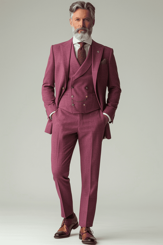 Lilac Cotton Father of the Bride Suit — Custom Made