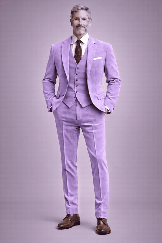 Lilac Linen Father of the Bride Suit — Custom Made