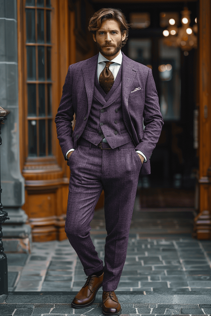 Lilac Linen Graduation Suit — Custom Made to Measure